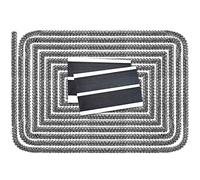 LANUCN guarnizione stufa a legna, guarnizione stufa a pellet x sportelli stufe, camino, caminetti e forno fibroblock con Nastro per giunti (Φ 10mm x 2.5m)