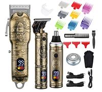 Lanumi Tagliacapelli da uomo senza fili Trimmer per barba/trimmer naso trimmer professionale T-Blade Trimmer ricaricabile USB Kit per la toelettatura dei capelli Set di tagliatori da barbiere Display