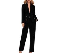 Lanunlly Tailleur Pantalone da Donna da Cerimonia Inverno Due Pezzi Tailleur Donna con Bottone Formale Blazer Leggeri Completi di Pantaloni Pantaloni e Giacca con Completo Pantalone/Gonna