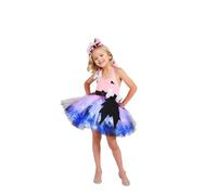 Lanunlly Vestito Halloween Bambina Zucca Costume Halloween Abiti di Tulle Fata Senza Maniche con Cerchietto Osso Costumi Bambine Piccole Per Carnevale Feste e Trucco o Trattato Compleanno Festa