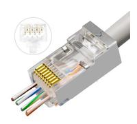 Lanview AWG23-24 stranded/solid cavo di collegamento RJ45 Trasparente (RJ45 STP plug Cat6 for - AWG23-24 stranded/solid - condu