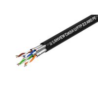 Lanview LVN122445 cavo di rete Nero 500 m Cat6a U/UTP [UTP] (Cat6a U-FTP Network Cable - 4x2xAWG23 PE black 500m - Outdoor - Wa NEW