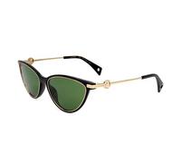 Lanvin LNV607S 001 Women's Cat-Eye Sunglasses - Black Frame, Green Lenses