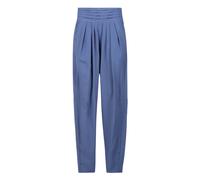 Lanvin, ,Trousers ,Donna ,Blu ,L Pantaloni Drappeggiati in Crêpe de Chine