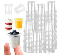 Lanvuto 300 Pz Bicchieri Plastica, 2cl/20ml Bicchieri Shot Plastica Trasparente, Bicchierini per Liquore, Cocktail, Caffe, Feste