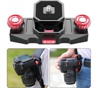 Lanxire Clip per fotocamera a sgancio rapido per Canon/Sony/Nikon, supporto per tracolla con sistema a doppia piastra, DSLR e morsetto per action camera