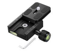 Lanxire Piastra a sgancio rapido Arca Swiss da 50 mm, set di adattatori per morsetto QR con foro per vite da 3/8" e 1/4", compatibile con Manfrotto DSLR