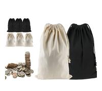 Lanyani 6er-Pack Bank-M nzgeldbeutel, 30,5 x 43,2 cm, Canvas-Einzahlungs-/Wechselgeld-Transitbeutel mit Kordelzug, strapazierf hig, Schwarz + Natur