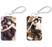 Lanyard Animato Porta Badge Porta Carte - 2 Pezzi Anime Rascal Does Not Dream of Bunny Girl Senpai Sakurajima Mai | Per Scuola, Ufficio, Carta di Trasporto Bus (3)