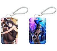 Lanyard Animato Porta Badge Porta Carte - 2 Pezzi Anime Rascal Does Not Dream of Bunny Girl Senpai Sakurajima Mai | Per Scuola, Ufficio, Carta di Trasporto Bus (2)