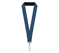 Lanyard Harry Potter Ravenclaw Crest Plaid Blues Gray