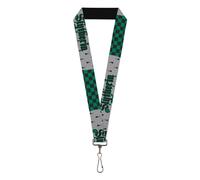 Lanyard Harry Potter Slytherin Checker Blocks Grays Greens