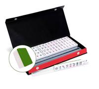 LANYOTA Mini set Mahjong 24 mm tradizionale cinese Mah Jong per viaggio, 144 pietre da gioco Majong con scatola, set Mah-Jongg con rack e dadi (24 x 16 x 12 mm)