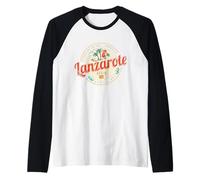 Lanzarote Isole Canarie Spagna Vintage Souvenir Maglia con Maniche Raglan