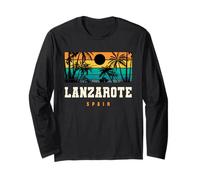 Lanzarote Spagna Spiaggia Tramonto Design Maglia a Manica