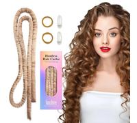 Lanzhire Fascia arricciacapelli sottile per capelli lunghi e corti, per ottenere ricci senza calore mentre dormi, color oro