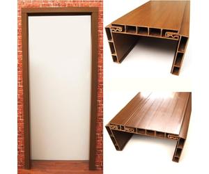 LANZI STIL Telaio in PVC Universale per Vani Passaggio e Porte a Soffietto|H 220cm Riducibile ed estensibile|Cornice di Rifinitura|Kit Completo con Mostre viteria, schema di montaggio|Bianco o Marrone