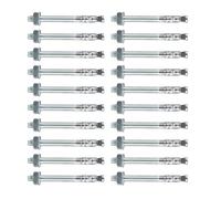 LANZLC Bulloni di Espansione M10X110mm, 20 Pcs Ancora a cuneo in acciaio zincato, Tassello Ancorante, Tassello Passante, Tasselli per Cemento Armato per Cemento Armato, Calcestruzzo e Pietra