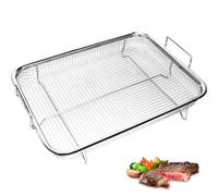 LANZLC Cestino Barbecue, Cestello Griglia, Cestello Griglia da Forno, Vassoio Barbecue Acciaio Inossidabile Cestello Frutta Verdura per Barbecue, Patatine Fritte, Verdure, Forno, Fritto, Raffreddare