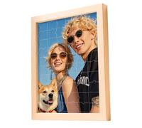 LANZOL Puzzle personalizzato con cornice, 35 pezzi, animali domestici, ritratti, paesaggi, idee regalo per familiari, amici e persone care (verticale, 15 x 10 cm)