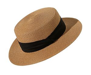 Lanzom Cappelli da sole per le donne a tesa larga cappello da barca di paglia pieghevole pieghevole pieghevole cappello da spiaggia per l'estate Fit taglia 6 8/7-7 1/4
