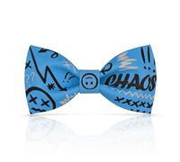 Lanzonia Blu Papillon Uomo Originali Papillon Particolari Fantasia Firmate Geek Divertenti Papillon con Spiritoso Stampa Pop Art per Compleanno Festa Carnevale