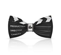 Lanzonia Nero Papillon Uomo Originali Papillon Particolari Fantasia Firmate Film Divertenti Papillon con Spiritoso Stampa Cinema Movie per Compleanno Festa Carnevale