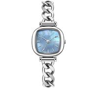 LANZOOM Candy Shape - Orologio da polso da donna, al quarzo, in acciaio inox, regalo per donne in vacanza e occasioni speciali, Argento, Stile minimalista, alla moda, vintage, retrò, design unico,