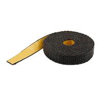 LANZZAS Nastro di vetro - Dimensioni: 20 x 2 mm - Lunghezza: 4 m - Guarnizione piatta per parabrezza del camino, nero