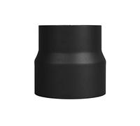 LANZZAS Riduzione del tubo della stufa da Ø 130 mm a Ø 120 mm - Colore: nero metallizzato - riduzione del tubo di fumo