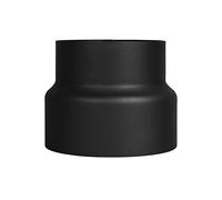 LANZZAS Riduzione del tubo della stufa da Ø 150 mm a Ø 130 mm - Colore: nero metallizzato - riduzione del tubo di fumo