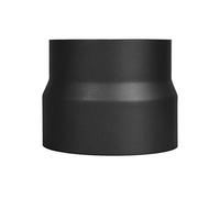 LANZZAS Riduzione del tubo della stufa da Ø 160 mm a Ø 150 mm - Colore: nero metallizzato - riduzione del tubo di fumo