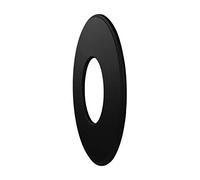 LANZZAS, rosetta da parete con bordo di 90 mm - per il diametro di 150 mm - Colore: nero - Copertura per tubo fumario
