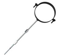 LANZZAS Set di supporti per tubo fumo, per diametro di 130 mm, colore: nero, con aste filettate e manicotto filettato