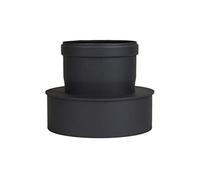 LANZZAS Tubo a pellet di estensione da Ø 100 mm a Ø 150 mm - Colore: nero metallizzato - estensione tubo pellet