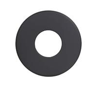 LANZZAS, tubo fumo, tubo per stufa, rosetta da parete, diametro 120 mm, bordo 90 mm, nero