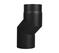 lanzzas tubo per canna fumaria camino tubo versatz arco doppio arco a castello arco Offset 60 mm Ø 150 mm, Nero