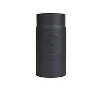 LANZZAS, tubo per canna fumaria, prolunga 250 mm, con apertura per la pulizia, Ø 120 mm, nero