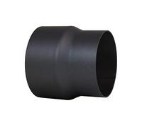 LANZZAS, tubo per canna fumaria, riduzione del diametro di 130 mm su Ø 120 mm, nero