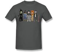 LAO CHEN PI Men's The Lost in Oz Living Dead Dolls T Shirt Grey S
