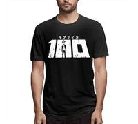 LAO CHEN PI Mob Psych-O 100 T Shirt Men Short Sleeves Soft Black XL