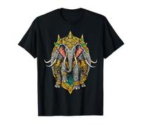 Lao Tre Teste Elefante Mito Simbolo Laos Arte Maglietta