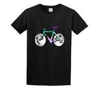 LAO-WANG Men's T-Shirt Moon Bike Black 3XL