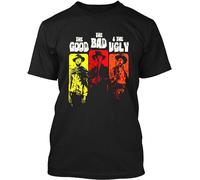 LAO-WANG Men's T-Shirt The Good The Bad And, The Good The Bad And The Ugly Vintage Black L