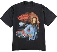 LAO-WANG Men's T-Shirt Travis Tritt Down The Road I Go Vintage BlackPersonaliseds for Men Black L