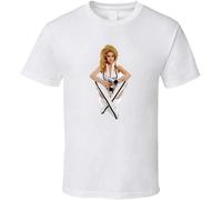 LAO-WANG Unisex T-Shirt Mens Barbarella Short SleeveJane Fonda Roger Vadim Science Fiction Movie Retro Six Black L