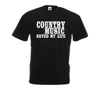 LAO-ZHANG Country Music Saved My Life Band Mens T Shirt Top M