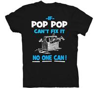 LAO-ZHANG If Pop Pop Can't Fix It No One Can T-Shirt L