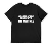 LAO-ZHANG On 8Th Day God Created The Marines Xmas Gift Idea Men's T Shirt XXL