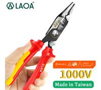 LAOA Pinze isolate da 8 pollici Pinze ad ago per elettricista Resistenza ad alta tensione 1000V Tagliafili Spellafili per taglio cavi